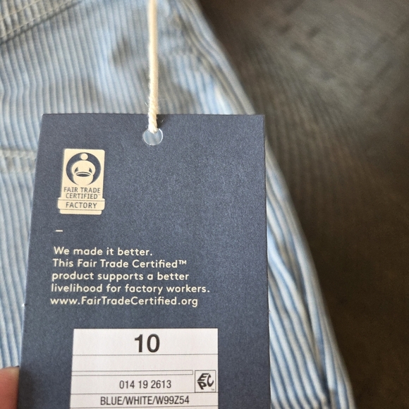 ‼️3/$30‼️ High-Rise Pinstripe Jean Shorts Women's Size 10 High Rise New - Picture 4 of 10